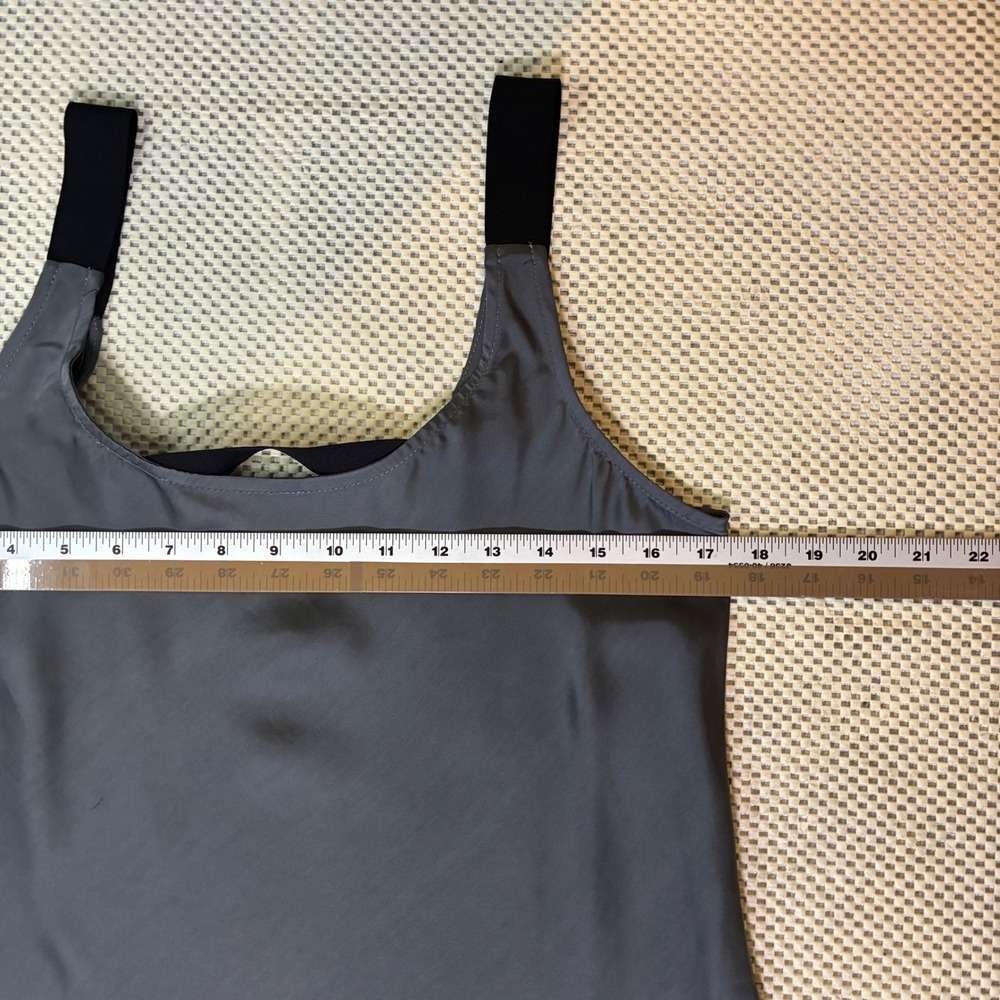 Theory Gray Viscose Tank Top Camisole Blouse Women's Medium Made USA - Picture 7 of 8
